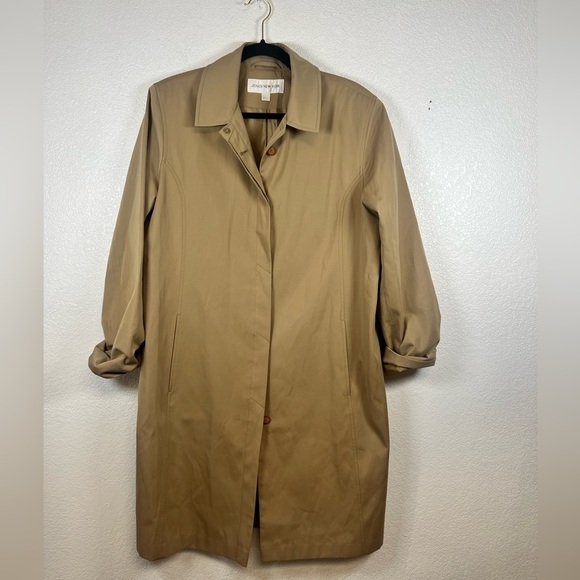 Jones New York Classic Tan Trench Coat – Women’s Large | Fall Wardrobe Essential - Picture 1 of 10